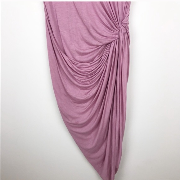 NWT Helmut Lang Magenta V-Neck Twisted Midi Dress - Picture 5 of 8